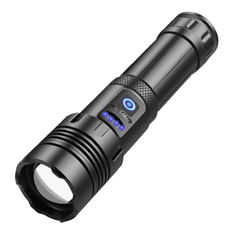 Torcia a LED P70 + COB impermeabile per ricarica micro USB stile corto, supporto display di alimentazione e messa a fuoco telescopica e regolazione della luminosità a 7 livelli, P70