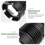Torcia a LED P70 + COB impermeabile per ricarica micro USB stile corto, supporto display di alimentazione e messa a fuoco telescopica e regolazione della luminosità a 7 livelli, P70