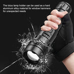 Torcia a LED P70 + COB impermeabile per ricarica micro USB stile corto, supporto display di alimentazione e messa a fuoco telescopica e regolazione della luminosità a 7 livelli, P70