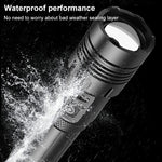 Torcia a LED P70 + COB impermeabile per ricarica micro USB stile corto, supporto display di alimentazione e messa a fuoco telescopica e regolazione della luminosità a 7 livelli, P70