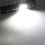 Torcia a LED P70 + COB impermeabile per ricarica micro USB stile corto, supporto display di alimentazione e messa a fuoco telescopica e regolazione della luminosità a 7 livelli, P70