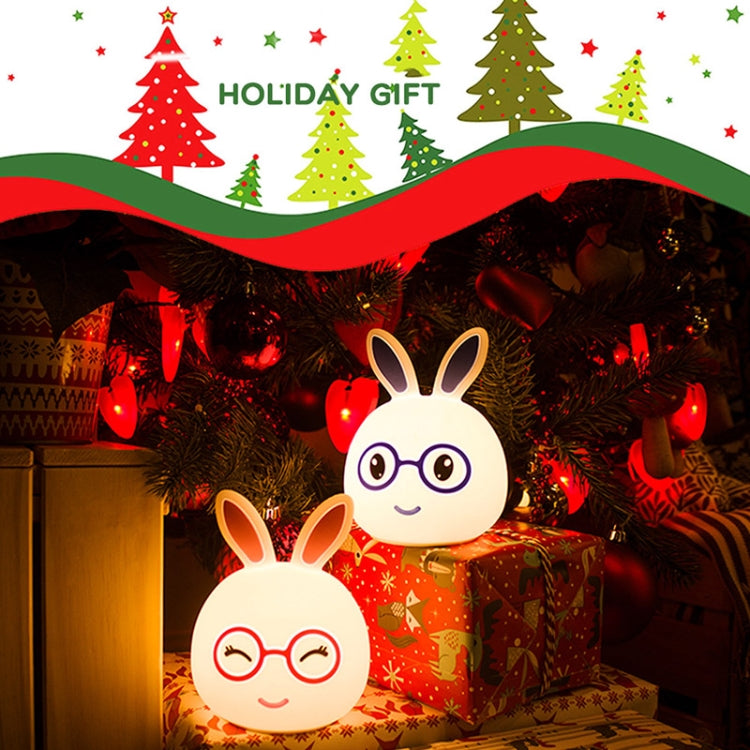 Regalo creativo della novità della lampada decorativa a LED alimentata a batteria, Smile Pink Rabbit/Battery-Powered, Smile Blue Rabbit/Battery-Powered, Happy Pink Rabbit/Battery-Powered, Happy Blue Rabbit/Battery-Powered