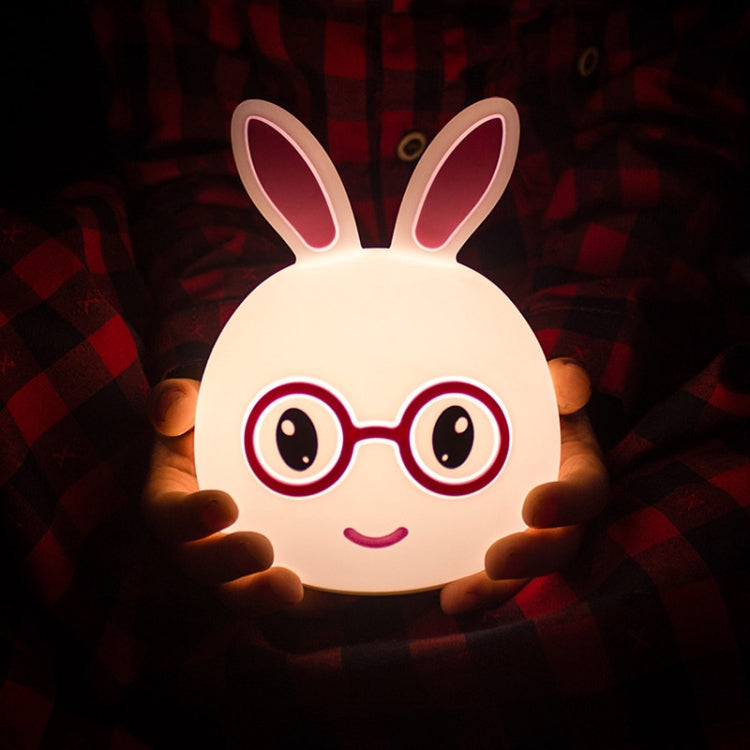 Regalo creativo della novità della lampada decorativa a LED alimentata a batteria, Smile Pink Rabbit/Battery-Powered, Smile Blue Rabbit/Battery-Powered, Happy Pink Rabbit/Battery-Powered, Happy Blue Rabbit/Battery-Powered