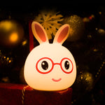 Regalo creativo della novità della lampada decorativa a LED alimentata a batteria, Smile Pink Rabbit/Battery-Powered, Smile Blue Rabbit/Battery-Powered, Happy Pink Rabbit/Battery-Powered, Happy Blue Rabbit/Battery-Powered