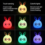 Regalo creativo della novità della lampada decorativa a LED alimentata a batteria, Smile Pink Rabbit/Battery-Powered, Smile Blue Rabbit/Battery-Powered, Happy Pink Rabbit/Battery-Powered, Happy Blue Rabbit/Battery-Powered