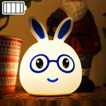 Regalo creativo della novità della lampada decorativa a LED alimentata a batteria, Smile Pink Rabbit/Battery-Powered, Smile Blue Rabbit/Battery-Powered, Happy Pink Rabbit/Battery-Powered, Happy Blue Rabbit/Battery-Powered