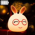 Regalo creativo della novità della lampada decorativa a LED alimentata a batteria, Smile Pink Rabbit/Battery-Powered, Smile Blue Rabbit/Battery-Powered, Happy Pink Rabbit/Battery-Powered, Happy Blue Rabbit/Battery-Powered