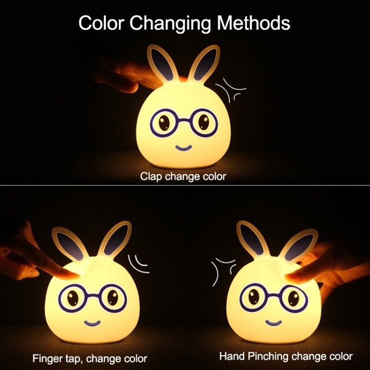 Regalo creativo della novità della lampada decorativa del LED di ricarica USB, Smile Pink Rabbit/USB Charging, Smile Blue Rabbit/USB Charging, Happy Pink Rabbit/USB Charging, Happy Blue Rabbit/USB Charging