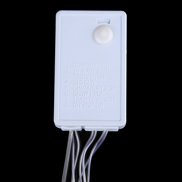 Stringa luminosa per tende da 300 LED con giunto terminale e controller multifunzione e memoria impermeabile, spina americana, CA 110 V, White Light US Plug, Warm White US Plug