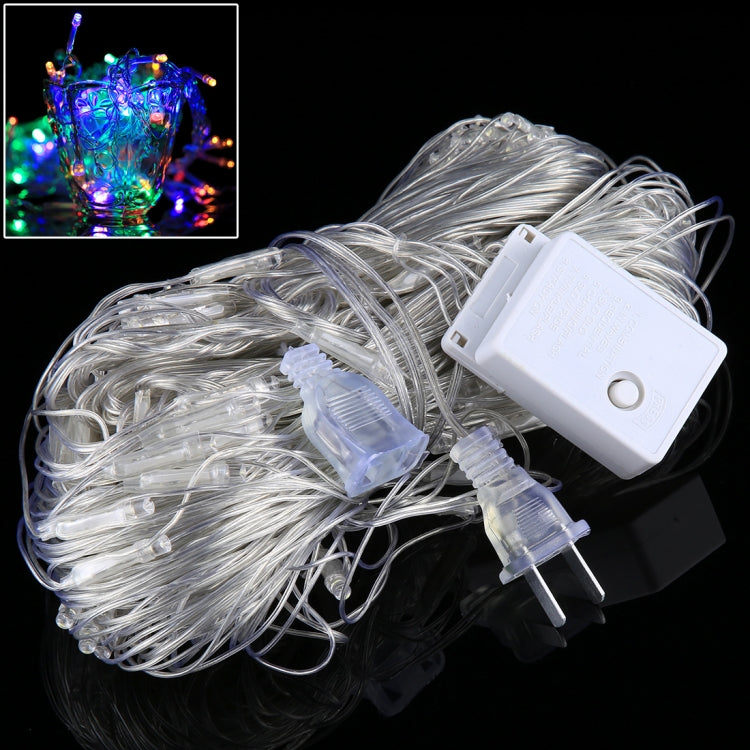 Stringa luminosa reticolare a 200 LED con giunto terminale e controller multifunzione, spina americana, CA 110 V, Colorful Light US Plug, White Light US Plug, Warm White US Plug