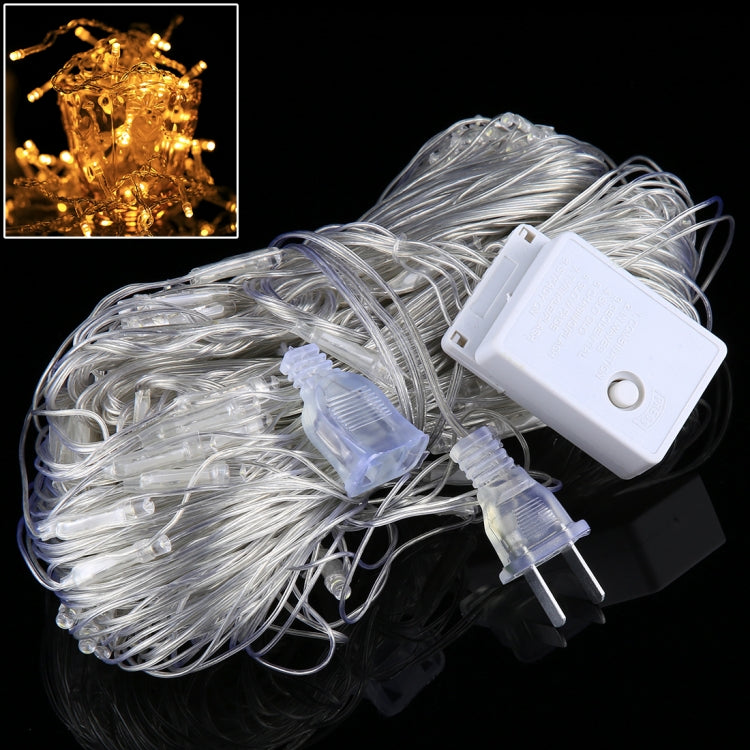 Stringa luminosa reticolare a 200 LED con giunto terminale e controller multifunzione, spina americana, CA 110 V, Colorful Light US Plug, White Light US Plug, Warm White US Plug