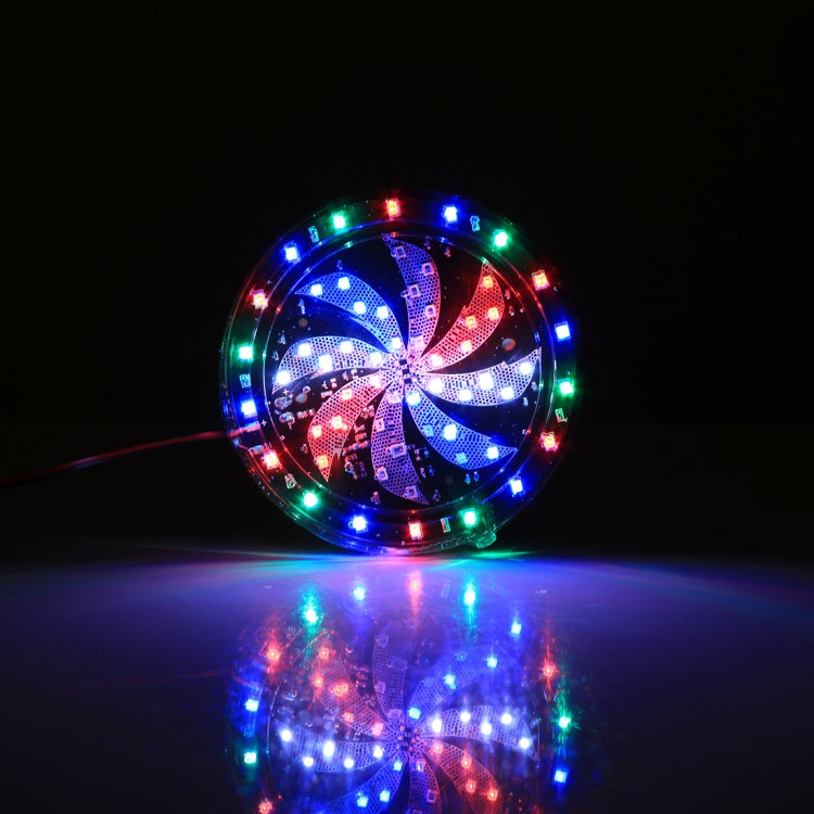 58 LED SMD 2835 Mulino a vento modificato per moto Angel Eyes RGB Luce Ruota di fuoco Luce Styling Lampada per atmosfera flash, Diametro: 10 cm, DC 12V, 58 LEDs Diameter: 10cm