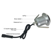 Lampada da terra LED 3W impermeabile IP66 luce calda 3000K