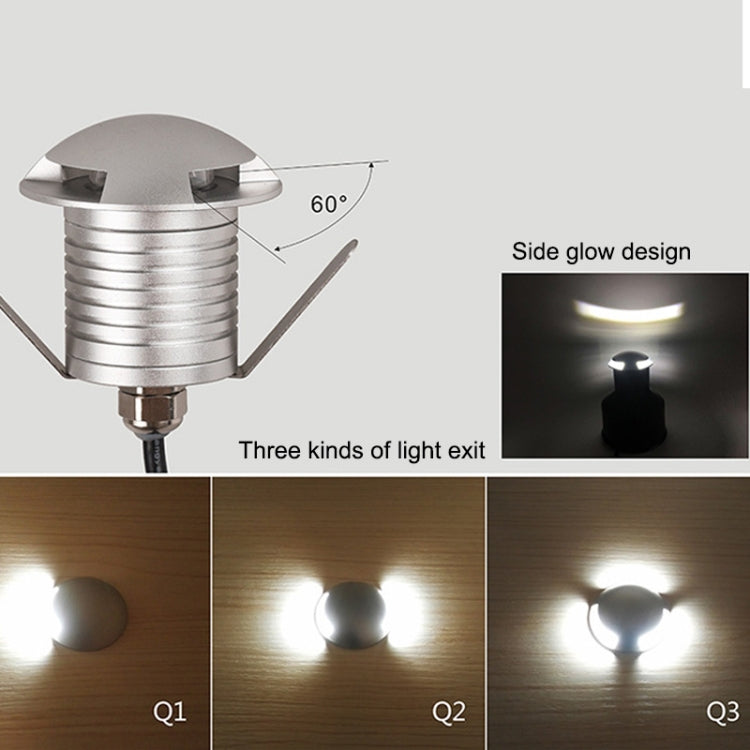 Lampada da terra LED 3W impermeabile IP66 luce calda 3000K