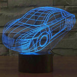 Lampada da scrivania con lampada stereo visiva creativa a 7 colori, luce notturna, Car Style