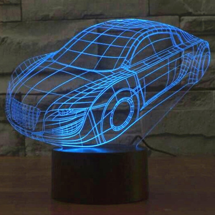 Lampada da scrivania con lampada stereo visiva creativa a 7 colori, luce notturna, Car Style