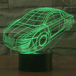 Lampada da scrivania con lampada stereo visiva creativa a 7 colori, luce notturna, Car Style