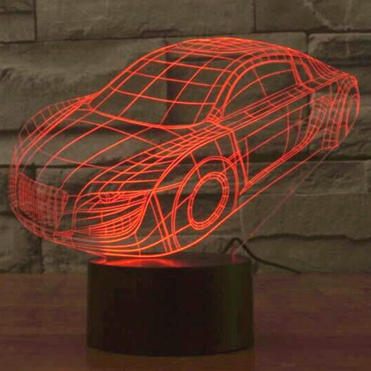 Lampada da scrivania con lampada stereo visiva creativa a 7 colori, luce notturna, Car Style