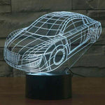 Lampada da scrivania con lampada stereo visiva creativa a 7 colori, luce notturna, Car Style
