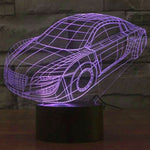 Lampada da scrivania con lampada stereo visiva creativa a 7 colori, luce notturna, Car Style