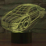 Lampada da scrivania con lampada stereo visiva creativa a 7 colori, luce notturna, Car Style