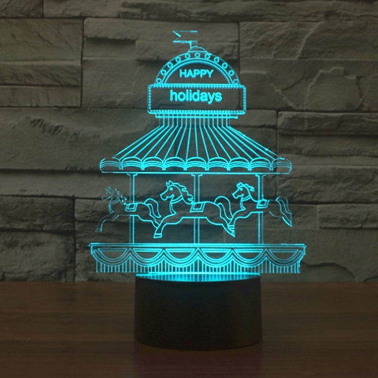 Lampada da scrivania con lampada stereo visiva creativa a 7 colori, luce notturna, Amusement Park Style