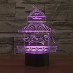 Lampada da scrivania con lampada stereo visiva creativa a 7 colori, luce notturna, Amusement Park Style