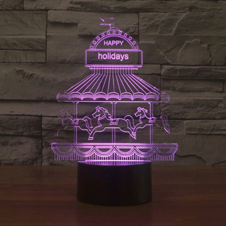 Lampada da scrivania con lampada stereo visiva creativa a 7 colori, luce notturna, Amusement Park Style