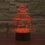 Lampada da scrivania con lampada stereo visiva creativa a 7 colori, luce notturna, Amusement Park Style