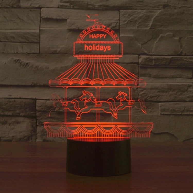 Lampada da scrivania con lampada stereo visiva creativa a 7 colori, luce notturna, Amusement Park Style