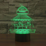 Lampada da scrivania con lampada stereo visiva creativa a 7 colori, luce notturna, Amusement Park Style