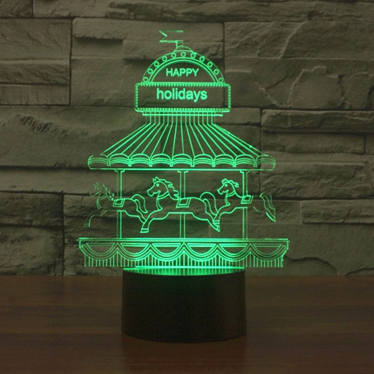 Lampada da scrivania con lampada stereo visiva creativa a 7 colori, luce notturna, Amusement Park Style