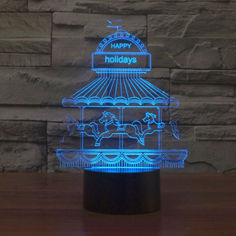Lampada da scrivania con lampada stereo visiva creativa a 7 colori, luce notturna, Amusement Park Style