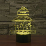 Lampada da scrivania con lampada stereo visiva creativa a 7 colori, luce notturna, Amusement Park Style