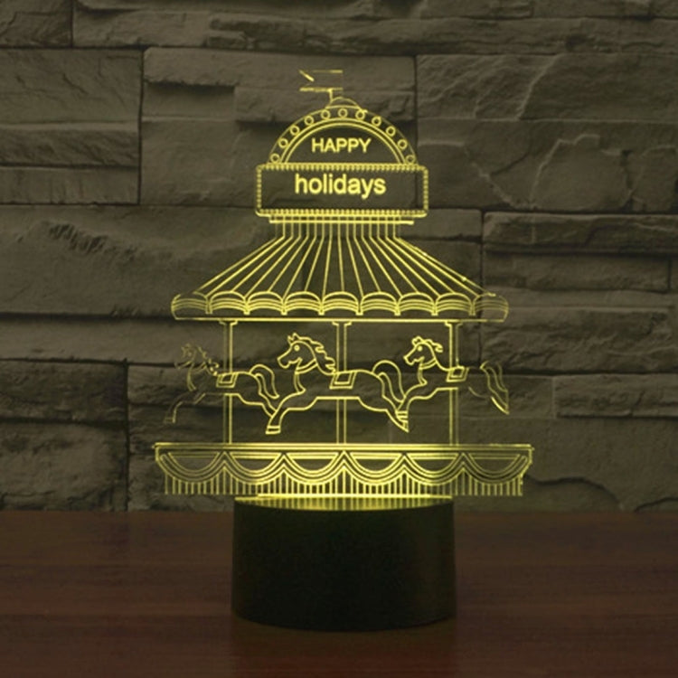 Lampada da scrivania con lampada stereo visiva creativa a 7 colori, luce notturna, Amusement Park Style