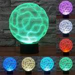Lampada da scrivania con lampada stereo visiva creativa a 7 colori, luce notturna, Brain Style