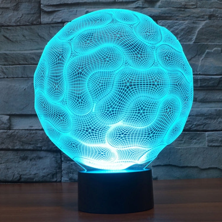 Lampada da scrivania con lampada stereo visiva creativa a 7 colori, luce notturna, Brain Style