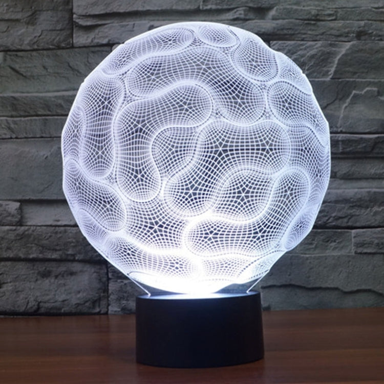 Lampada da scrivania con lampada stereo visiva creativa a 7 colori, luce notturna, Brain Style