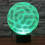Lampada da scrivania con lampada stereo visiva creativa a 7 colori, luce notturna, Brain Style