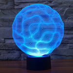 Lampada da scrivania con lampada stereo visiva creativa a 7 colori, luce notturna, Brain Style