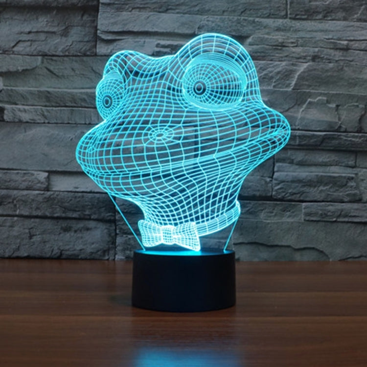 Lampada da scrivania con lampada stereo visiva creativa a 7 colori, luce notturna, Frog Style