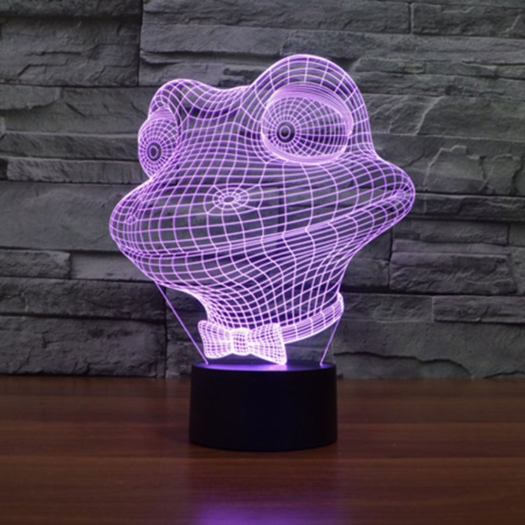 Lampada da scrivania con lampada stereo visiva creativa a 7 colori, luce notturna, Frog Style