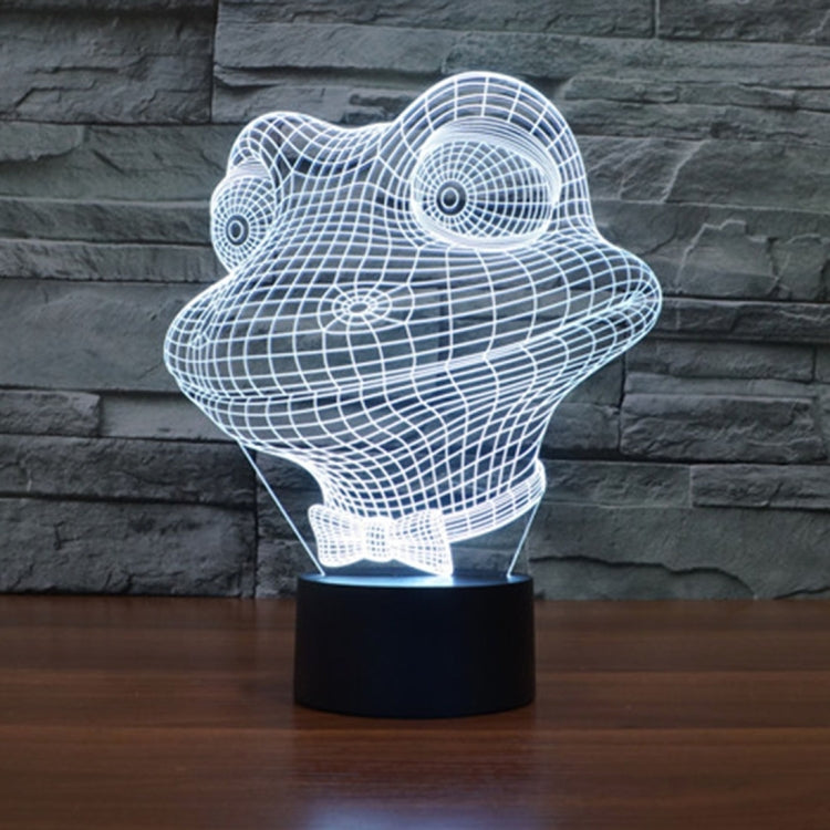 Lampada da scrivania con lampada stereo visiva creativa a 7 colori, luce notturna, Frog Style