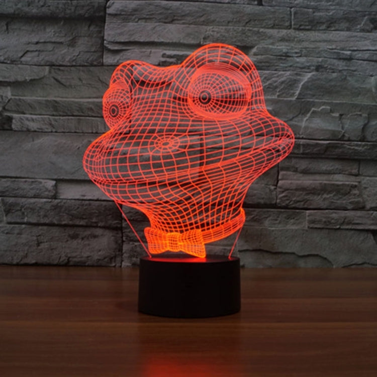 Lampada da scrivania con lampada stereo visiva creativa a 7 colori, luce notturna, Frog Style