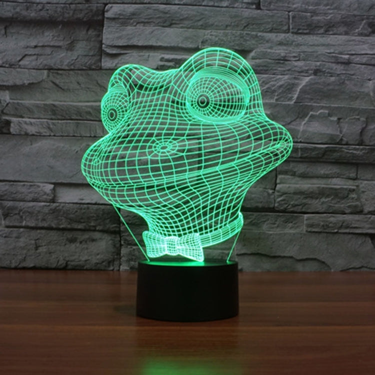Lampada da scrivania con lampada stereo visiva creativa a 7 colori, luce notturna, Frog Style