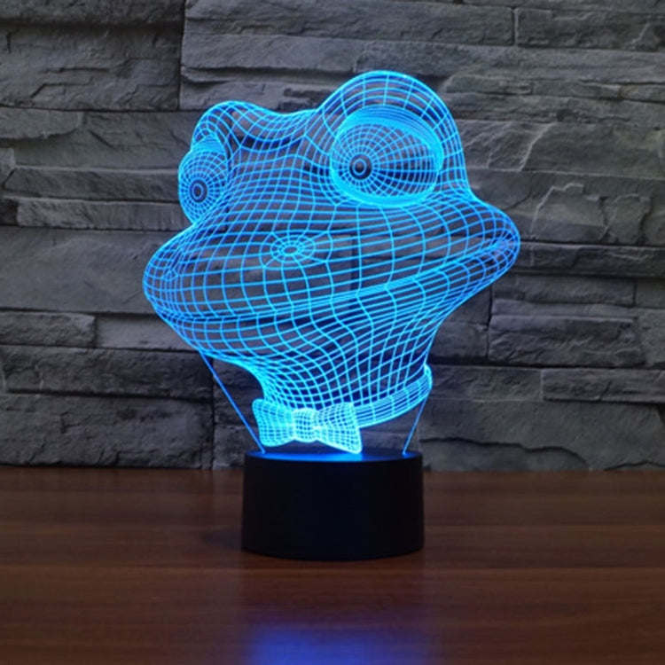 Lampada da scrivania con lampada stereo visiva creativa a 7 colori, luce notturna, Frog Style