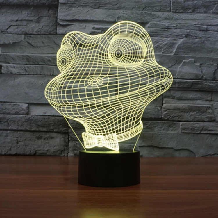 Lampada da scrivania con lampada stereo visiva creativa a 7 colori, luce notturna, Frog Style