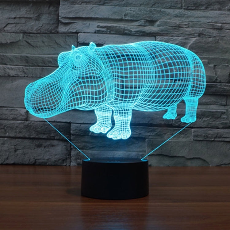 Lampada da scrivania con lampada stereo visiva creativa a 7 colori, luce notturna, Rhino Style