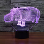 Lampada da scrivania con lampada stereo visiva creativa a 7 colori, luce notturna, Rhino Style
