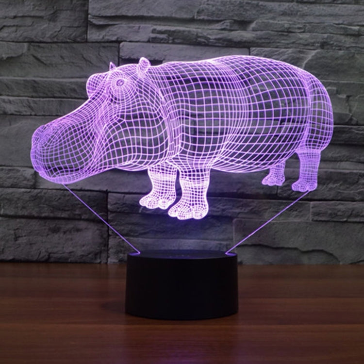 Lampada da scrivania con lampada stereo visiva creativa a 7 colori, luce notturna, Rhino Style